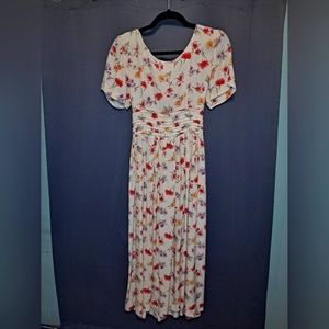 Karin Stevens floral yellow dress, size 10